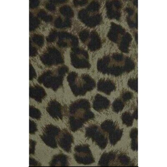 GOOD AMERICAN NWT Good Waist Crop in Sage Leopard Animal Print // 14 - Picture 4 of 11